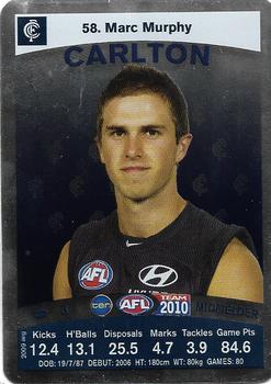 2010 Team Zone AFL Team - Silver #58 Marc Murphy Front